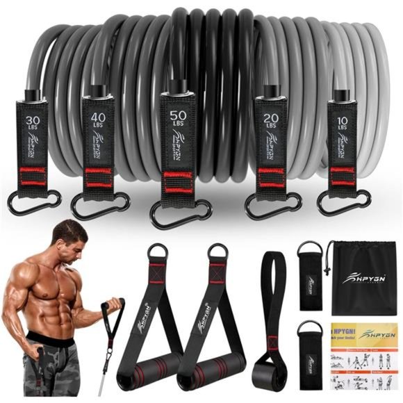 Resistance Bands, Exercise Bands with Handles, Fitness Bands, Workout Bands - Picture 1 of 6